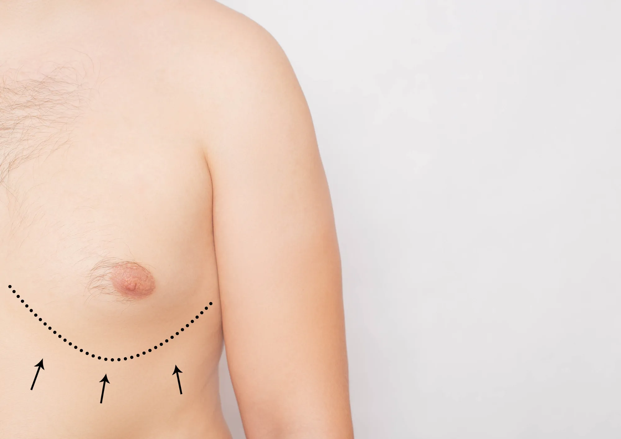 Male chest contour illustration