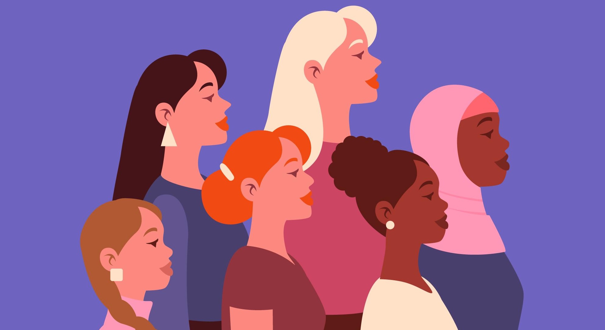 womens day importance on a purple background